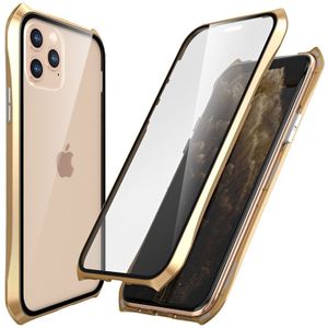 For iPhone 11 Pro PC Magneto Shell Series All-Inclusive Anti-Fall Waterproof Protection Case(Gold)