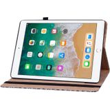 Kleur Weave Smart Lederen Tablet Case voor iPad Pro 9.7 2018/2017 (Zwart)