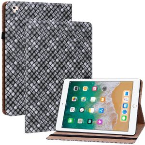 Kleur Weave Smart Lederen Tablet Case voor iPad Pro 9.7 2018/2017 (Zwart)