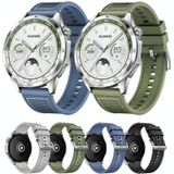 Voor Huawei Watch GT4 46 mm nylon hybride gevlochten siliconen horlogeband  maat: 22 mm