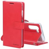 For Samsung Galaxy S21 FE GOOSPERY BLUE MOON Crazy Horse Texture Horizontal Flip Leather Case with Holder & Card Slot & Wallet(Red)