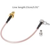 SMA Female to CRC9 / TS9 Double RF Coaxial Connector RG316 Adapter Cable  Length: 15cm