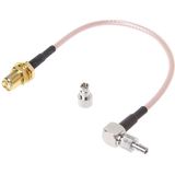 SMA Female to CRC9 / TS9 Double RF Coaxial Connector RG316 Adapter Cable  Length: 15cm