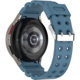 Voor Samsung Galaxy Watch 6 / 6 klassieke gepantserde siliconen horlogeband in effen kleur