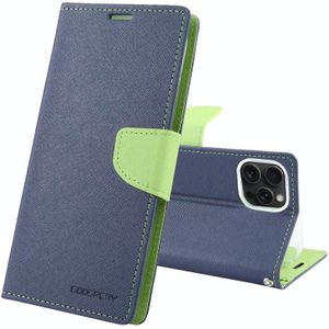 Voor iPhone 15 Pro GOOSPERY FANCY DIARY Leren telefoonhoes met kruistextuur