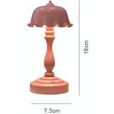 Retro Charging Table Lamp Bedroom Bed LED Eye Protection Light(LD05 Lotus Pink)