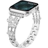 3-klavertje diamanten horlogeband voor Apple Watch Series 8&7 41mm / SE 2&6&SE&5&4 40mm / 3&2&1 38mm