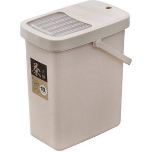 Office Plastic Tea Residue Bucket Tea Waste Bucket Push Lid Portable Trash Can  Style:10L