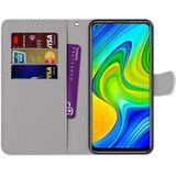 For Xiaomi Redmi Note 9 / 10X 4G Coloured Drawing Cross Texture Horizontal Flip PU Leather Case with Holder & Card Slots & Wallet & Lanyard(Fluorescent Water Texture)
