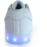 Kinderen lichtgevende low-cut schoenen USB opladen LED lichtgevende schoenen  grootte: 26 (wit)