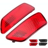 1 paar Voor Jeep Grand Cherokee 2011-2018 Auto Achterbumper Lamp Reflector 57010720AC 57010721AC (Gerookt Zwart)