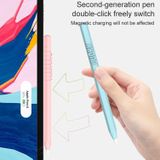 LOVE MEI For Apple Pencil 2 Number Letter Design Stylus Pen Silicone Protective Case Cover (Grey)