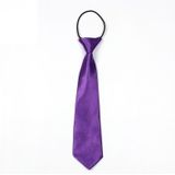 10 PCS Solid Color Casual Rubber Band Lazy Tie for Children(Purple)