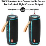 T&G TG287 LED Flashing Light Bluetooth Speaker Portable Wireless Stereo Bass Subwoofer FM / TF / USB(Green)