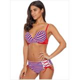 Women Sexy Pattern Print Stripe Bikini  Size:XL