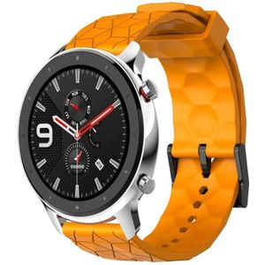 Voor Amazfit GTR 4 22 mm voetbalpatroon effen kleur siliconen horlogeband