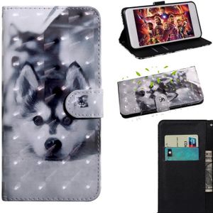 For Samsung Galaxy A42 5G 3D Painted Pattern Horizontal Flip TPU + PU Leather Case with Holder & Card Slots & Wallet & Lanyard(Husky)