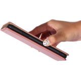 Voor Samaung Galaxy S22 Ultra 5G Pure Kleur Magnetische Horizontale Flip Leren Case met Houder & Card Slot & Portemonnee (ROSE GOUD)