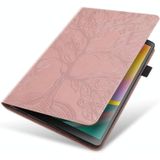 For Samsung Galaxy Tab A 8.0 (2019) T290 Life Tree Series Horizontal Flip Leather Case with Holder & Card Slots & Pen Slot(Rose Gold)