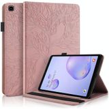 For Samsung Galaxy Tab A 8.0 (2019) T290 Life Tree Series Horizontal Flip Leather Case with Holder & Card Slots & Pen Slot(Rose Gold)