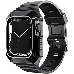 Voor Apple Watch SE 2023 44 mm PC Robuuste behuizing Geïntegreerde TPU-horlogeband