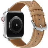 Echt lederen horlogeband met reliëflijn voor Apple Watch Ultra 49 mm