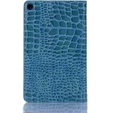 Crocodile Texture Horizontal Flip Leather Case for Galaxy Tab A 8 (2019) P200 / P205  with Holder & Card Slots & Wallet(Blue)