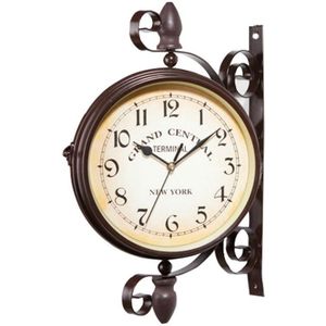 Classic Creative Cafe Decoration Bar Double-sided Wall Clock(As Show)