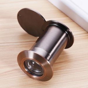 2 PCS Security Door Cat Eye HD Glass Lens 200 Degrees Wide-Angle Anti-Tiny Hotel Door Eye  Specification: 26mm Red Bronze