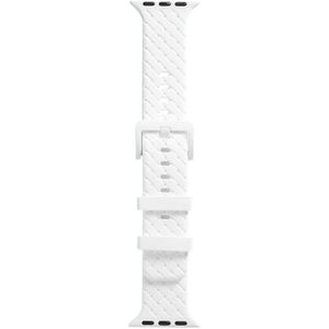 Gevlochten textuur Silicone Watch Band voor Apple Watch Series 7 45 mm / 6 & SE & 5 & 4 44mm / 3 & 2 & 1 42 mm
