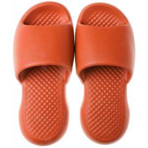 Female Super Thick Soft Bottom Plastic Slippers Summer Indoor Home Defensive Bathroom Slippers  Size: 39-40(Orange)