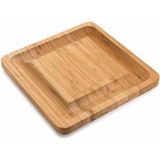 Bamboe Cheese Board met Cutter Cheese Ladebord  Grootte: 33x33x3.5cm