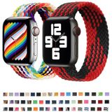 Nylon Single-turn gevlochten horlogeband voor Apple Watch Series 8 & 7 41 mm / SE 2 & 6 & SE & 5 & 4 40 mm / 3 & 2 & 1 38 mm  lengte: 145 mm