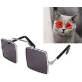 4 PCS Pet Jewelry Cat Photo Funny Props Personality Glasses(Black)