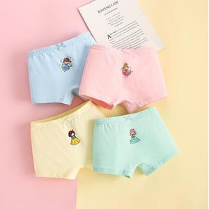 4 stks/set Kinderen Lycra Katoen Boxer Briefs Jongens & Meisjes Broek  Hoogte: 110 cm (Meisje Prinses Serie)