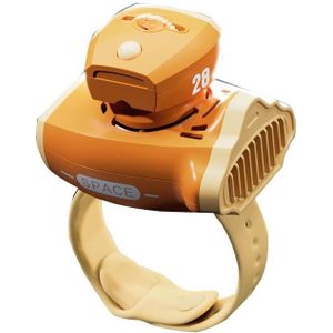 kinderen ruimteschip cartoon horloge ventilator projectie USB draagbare bladloze polsventilator