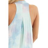 Tie-dye Print V-neck Vest T-shirt for Ladies (Color:Purple Size:XL)