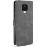 For Xiaomi Redmi Note 9S DG.MING Retro Oil Side Horizontal Flip Case with Holder & Card Slots & Wallet(Grey)