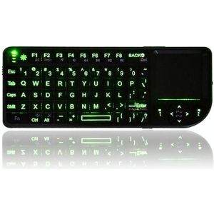 A8 Mini Wireless Mouse And Keyboard With Laser Touchpad Keyboard  Colour: English Colorful Backlight