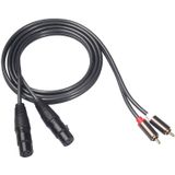 366120-15 2 RCA Male to 2 XLR 3 Pin Female Audio Cable  Length: 1.5m