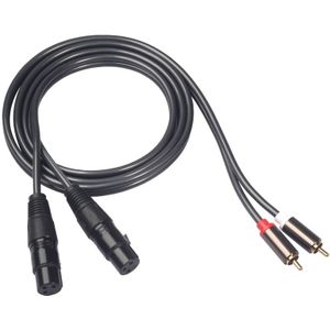 366120-15 2 RCA Male to 2 XLR 3 Pin Female Audio Cable  Length: 1.5m