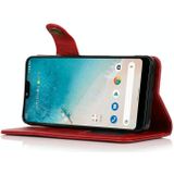 For Sony Xperia 5 III KHAZNEH Dual-Splicing Cowhide Texture Horizontal Flip Leather Case with Holder & Card Slots & Wallet & Photo Frame & Lanyard(Red)