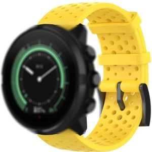 For Suunto 9 Breathable Silicone Strap  Exclude the Subject(Yellow)