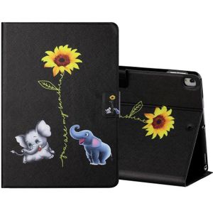 Colored Drawing Horizontal Flip Leather Case with Holder & Card Slots & Sleep / Wake-up Function For iPad 10.2 / iPad Air 10.5 ?2019? / iPad Pro 10.5 inch(Elephant)