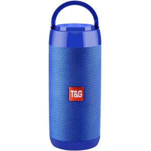 T&G TG113C Column Portable Bluetooth Mini Speaker FM Radio Waterproof Subwoofer Phone Holder Wireless Loundpeakers(Blue)