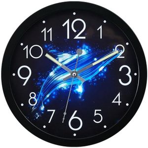 1207B Romantic LED Radical Hanging Clock Living Room Metal Nightlight Wall Clock(Whale)