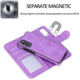 For Samsung Galaxy S20 Retro 2 in 1 Detachable Magnetic Horizontal Flip TPU + PU Leather Case with Holder & Card Slots & Photo Frame & Wallet(Purple)