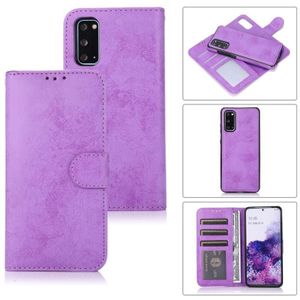 For Samsung Galaxy S20 Retro 2 in 1 Detachable Magnetic Horizontal Flip TPU + PU Leather Case with Holder & Card Slots & Photo Frame & Wallet(Purple)