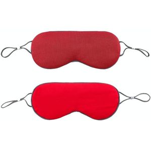 2 stks Dubbelzijdig Slaap Oogmasker Elastische Bandage Travel Eyeshade (Wijnrood + Rozerood)