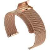 22mm Metal Mesh Wrist Strap Watch Band for Fossil Hybrid Smartwatch HR  Male Gen 4 Explorist HR  Male Sport (Rose Gold)